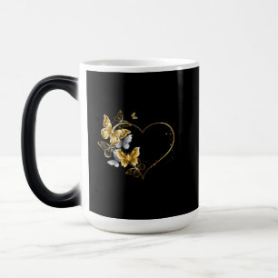 Mug Magic Coeur aux papillons d'or