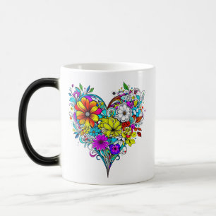 Mug Magic Coeur floral personnalisé