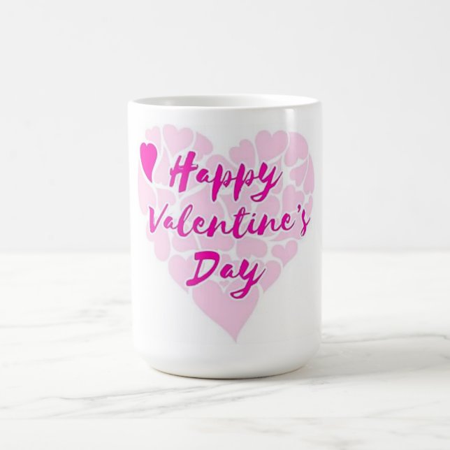 MUG MAGIC COEUR "HEUREUSE SAINTE-VALENTIN" (Centre)