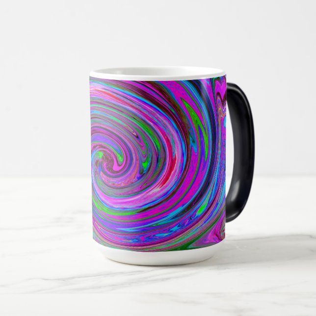Mug Magic Conception Abstraite Rétro Tourbillon Magenta Colo (Devant droit)