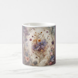 Mug Magic Conception florale fantaisiste lilas violet bleu b