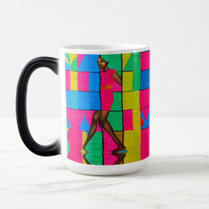 Mug Magic Conception multi-coloré Africain Kente Rose Black 