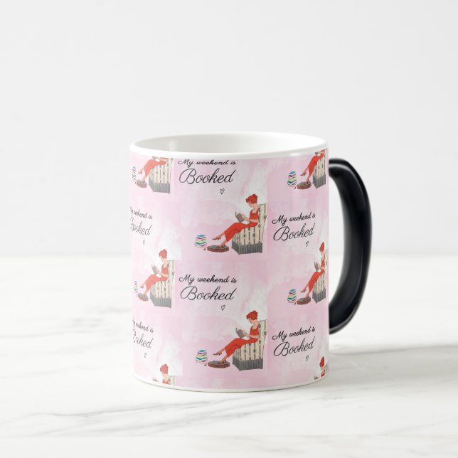 Mug Magic Connaissance - Lecture féminine avec calme (Devant droit)