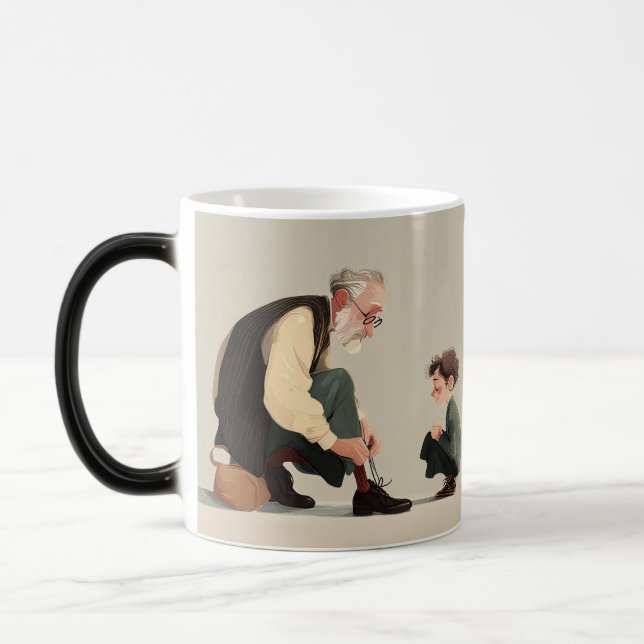 Mug Magic Construit par l'amour. Guidé par Papa (Gauche)