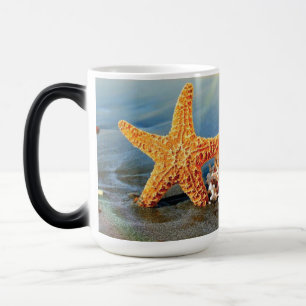 Mug Magic Coquillages marins et étoiles de mer sur la plage
