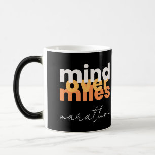 Mug Magic Coureur de longue distance noir moderne Mind Over 