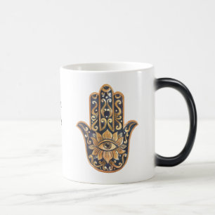 Mug Magic Créez votre propre Aquarelle Noir & Or Hamsa