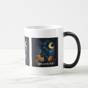 Mug Magic Créez votre propre chat noir mystique sous la lune