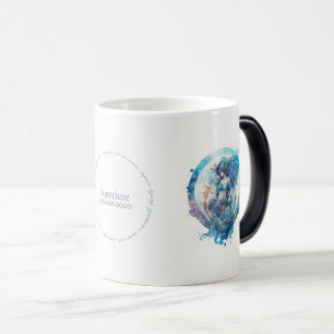 Mug Magic Créez votre propre Zodiac bleu et violet Aquarius