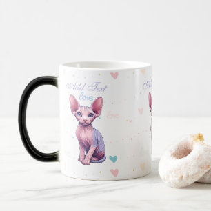 Mug Magic Cute Sphynx Kitty Photo Chat Changement de Morphag