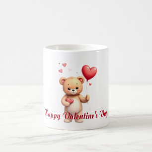 Mug Magic Cute Teddy Bear avec Cœur – Joyuse Saint-Valentin