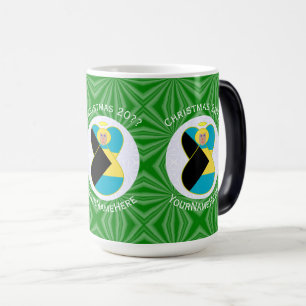 Mug Magic Drapeau des Bahamas Blonde Ange Noël Personnalisé