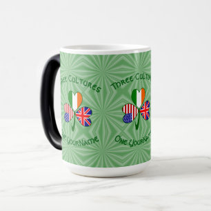 Mug Magic Drapeau personnalisé Shamrock Américain Irlandais