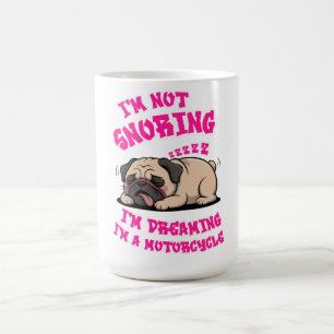 Mug Magic Drôle Carlin ronfler Motorcycle Biker Amoureux des