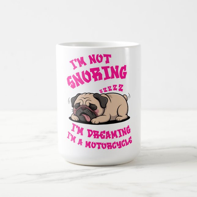 Mug Magic Drôle Carlin ronfler Motorcycle Biker Amoureux des (Centre)