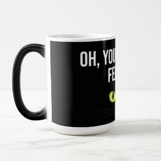 Mug Magic Drôle Chat Grincheux Yeux Oh Tu Es Réveillé Nourri
