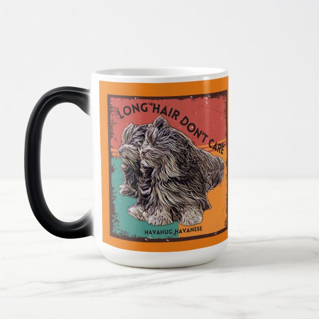 Mug Magic Drôle et mignon, longue coiffeuse de chien pour le (Gauche)