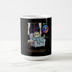 Mug Magic Drôle Paresseux Introverti Faible Batterie Sociale