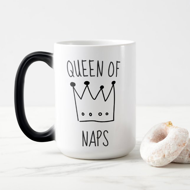 Mug Magic Drôle Reine des Naps Couronne  (Avec donut)