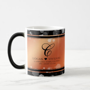 Mug Magic Élégant 8ème 32ème anniversaire de Mariage de bron