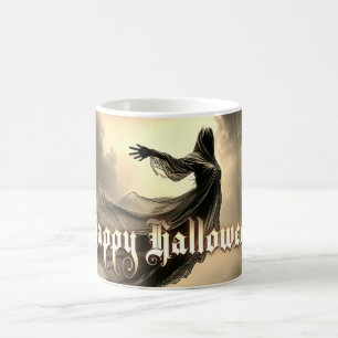 Mug Magic Fantôme Féminin Noir dans un Paysage Infernnal - H