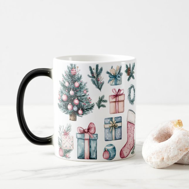 Mug Magic Festive Vintage Christmas (Avec donut)