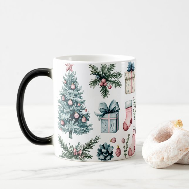 Mug Magic Festive Vintage Christmas (Avec donut)