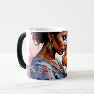 Mug Magic Fête des mères Art d'amour aquarelle africaine