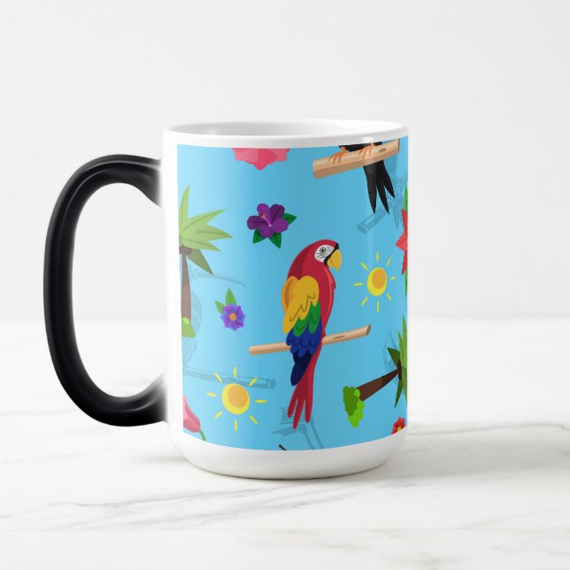 Mug Magic Flamant rose Toucan Et Arara Motif Oiseaux Sans Me (Gauche)