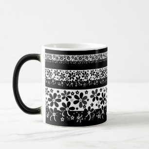 Mug Magic Fleurs noir et blanc