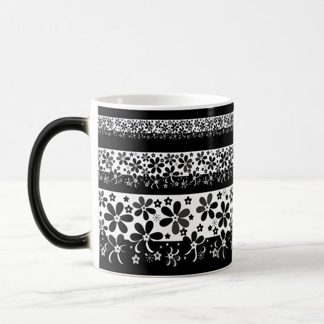 Mug Magic Fleurs noir et blanc (Gauche)