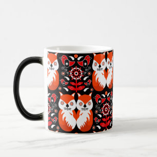 Mug Magic Fox Et Nature Art Populaire Nordique
