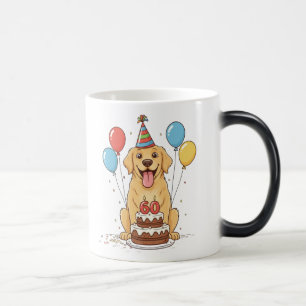 Mug Magic Funny Chien Casquette de la fête du 60e anniversai