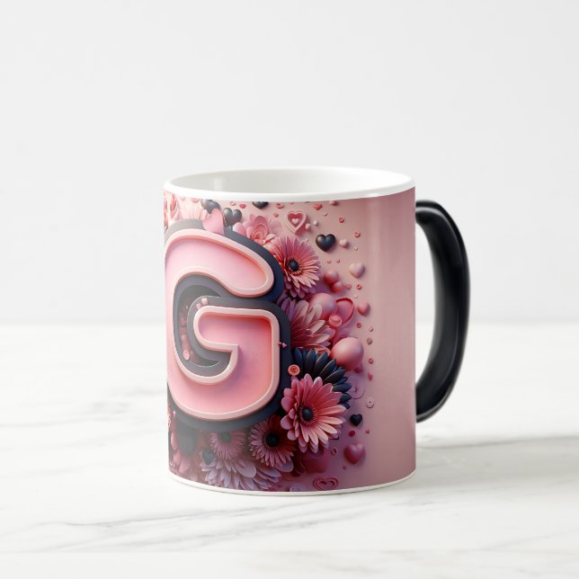 Mug Magic G Valentine Alphabet 3D (Devant droit)