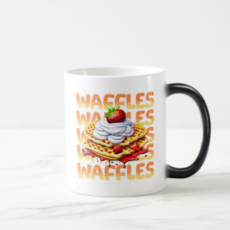Mug Magic gaufres couvertes de fraises Personnalisées