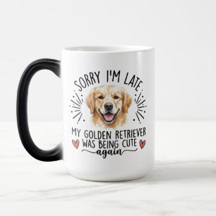 Mug Magic Golden Retriever Désolé Je Suis En Retard Amoureux