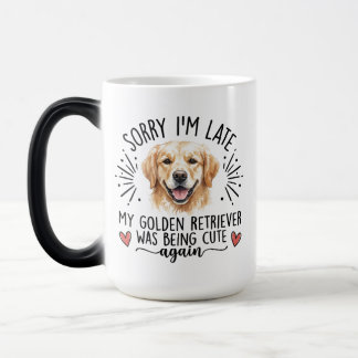 Mug Magic Golden Retriever Désolé Je Suis En Retard Amoureux