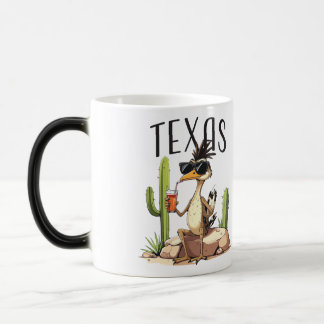 Mug Magic Grand Géocoucou du Texas buvant une boisson