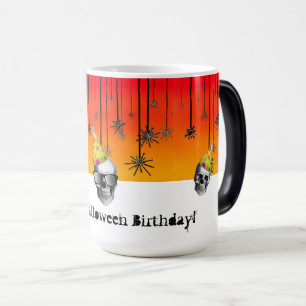 Mug Magic Happy Halloween Crânes d'anniversaire avec des cas