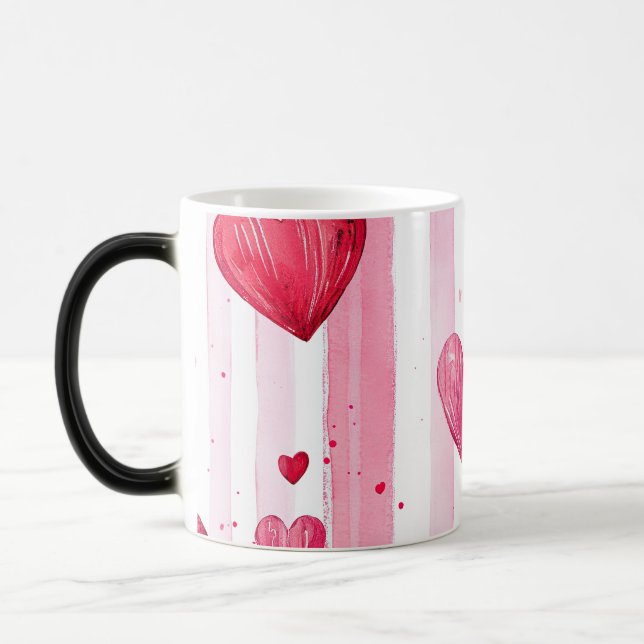 Mug Magic Hearts and stripes Valentines (Gauche)
