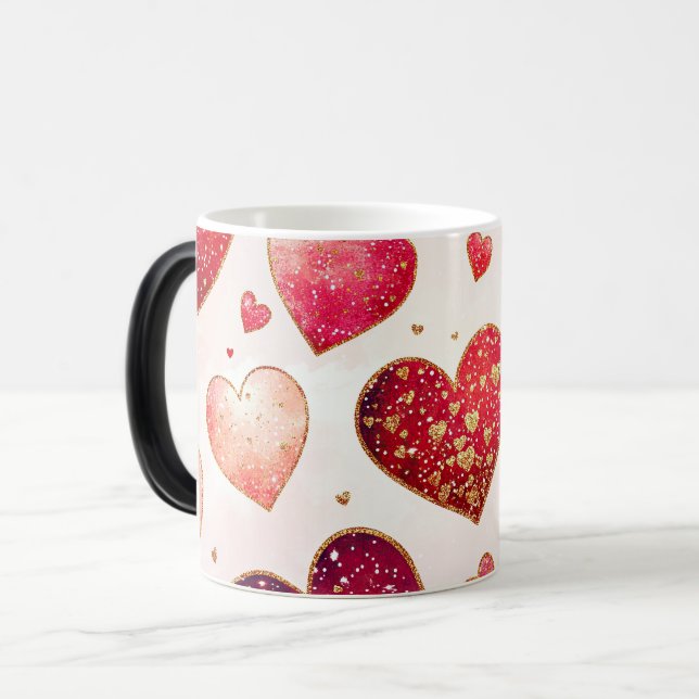 Mug Magic Hearts Pattern valentines day (Devant gauche)