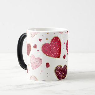 Mug Magic Hearts Pattern valentines day
