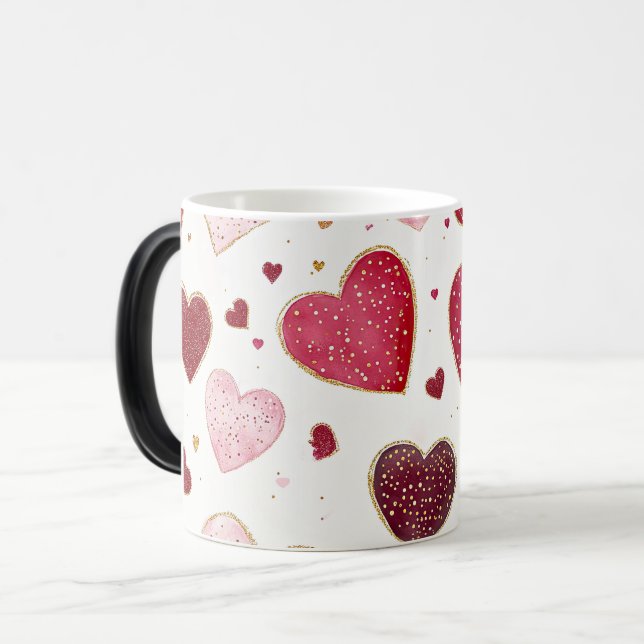 Mug Magic Hearts Pattern valentines day (Devant gauche)