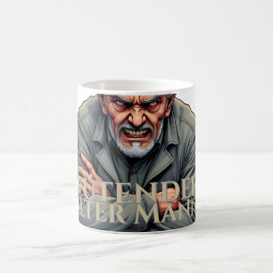 Mug Magic Homme âgé en colère – Illustration de dessin animé