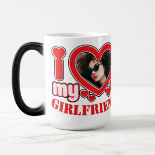 Mug Magic I Love My Girlfriend Photo Texte personnalisé