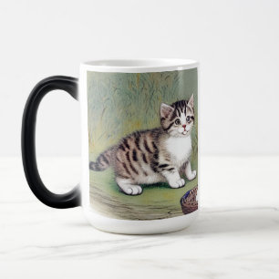Mug Magic Illustration vintage de chaton rayé
