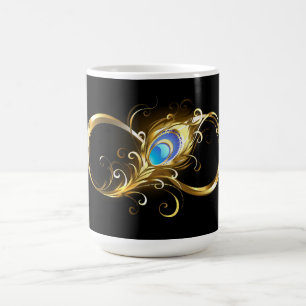 Mug Magic Infinité avec plume de paon doré