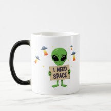 J'Ai Besoin D'Un Alien De L'Espace Cartoon Café Bl