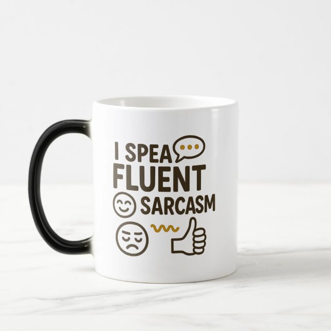 Mug Magic Je Parle Sarcasme Fluent (Gauche)