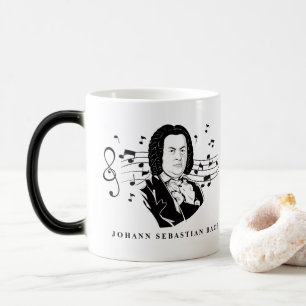 Mug Magic Johann Sebastian Bach Portrait et buste avec notes